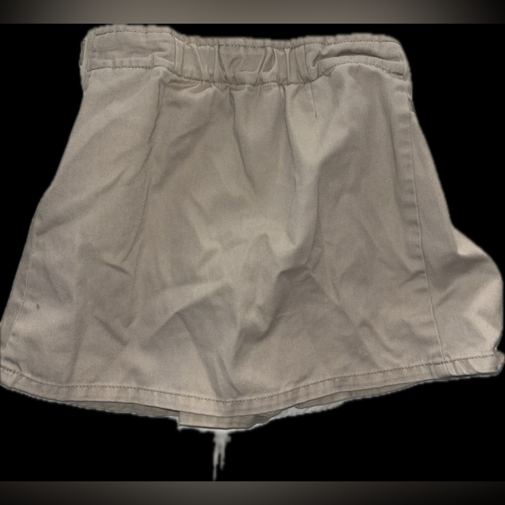 Adorable pleated stretchy cotton girls 5y school khaki skirt like new - Picture 8 of 8